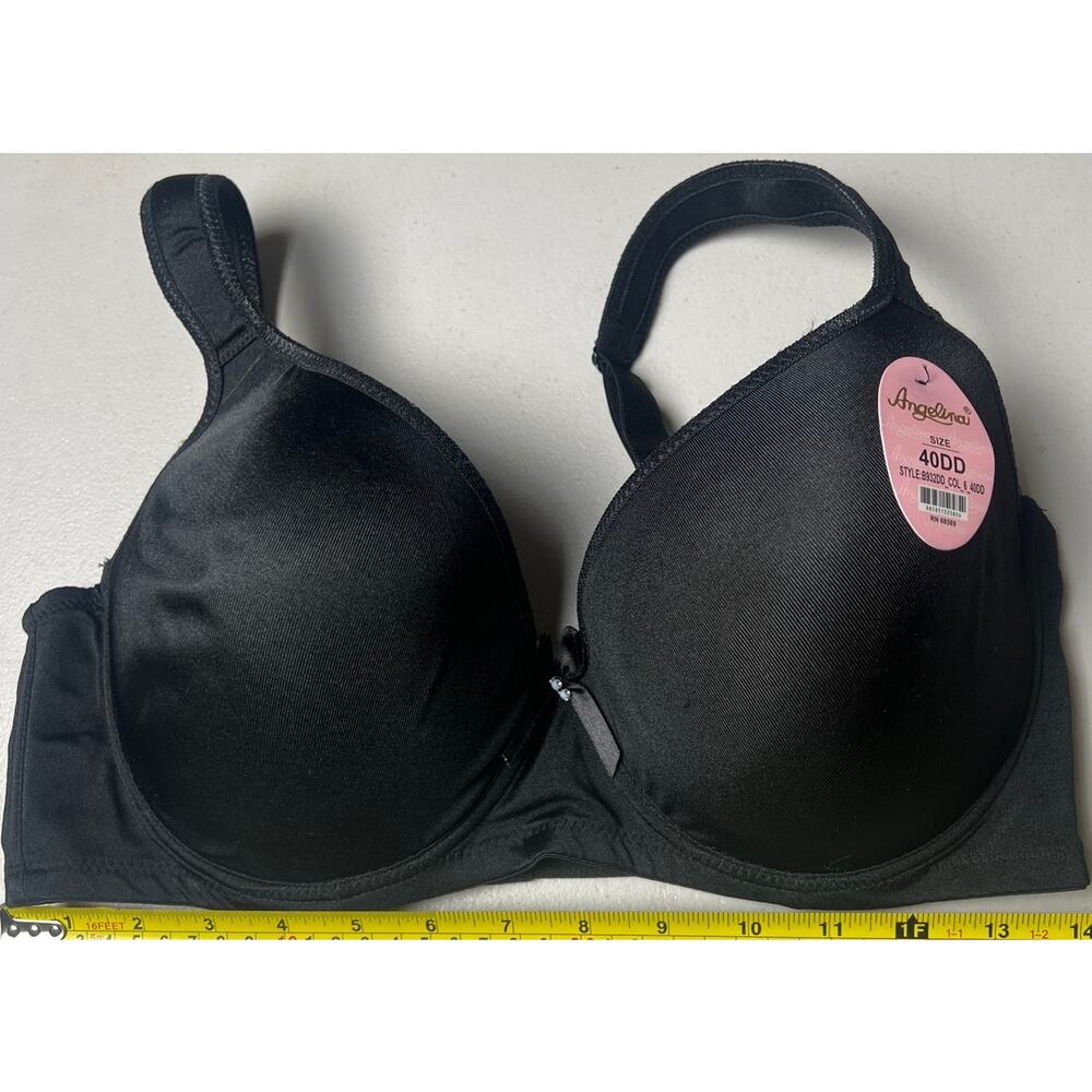 Angelina Underseam Adjustable Black Bra NWT 40DD - Picture 5 of 5